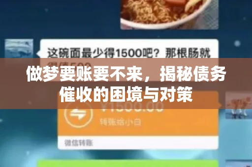 做梦要账要不来，揭秘债务催收的困境与对策
