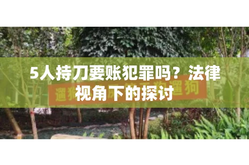 5人持刀要账犯罪吗？法律视角下的探讨
