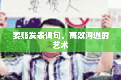 要账发表词句，高效沟通的艺术