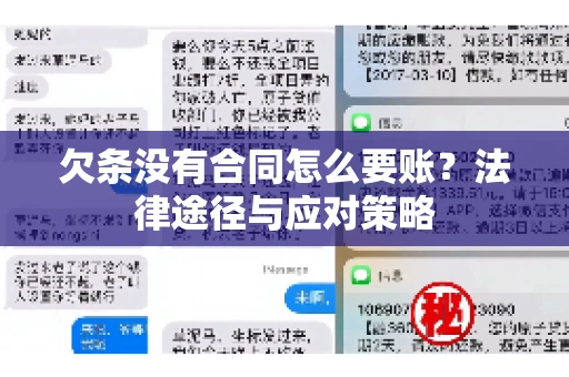 欠条没有合同怎么要账？法律途径与应对策略