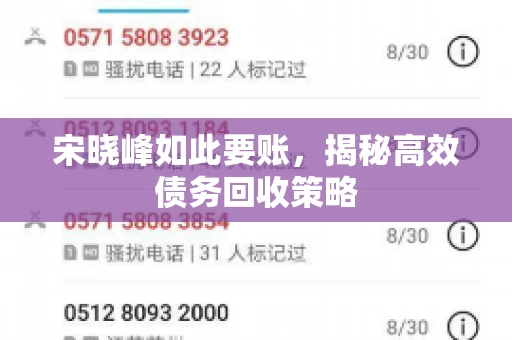 宋晓峰如此要账，揭秘高效债务回收策略