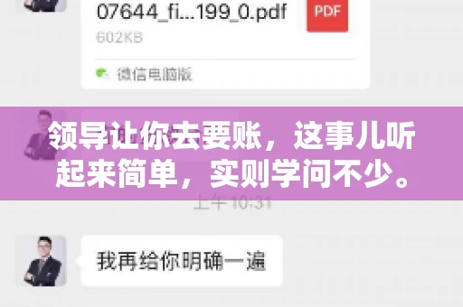 领导让你去要账，这事儿听起来简单，实则学问不少。我有个朋友，叫小王，最近就碰上了这样的难题。今天，咱们就聊聊这个话题，看看在职场中，面对领导交代的要账任务，我们应该怎么应对。
