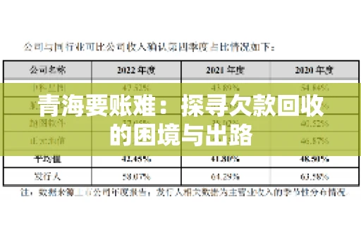 青海要账难：探寻欠款回收的困境与出路
