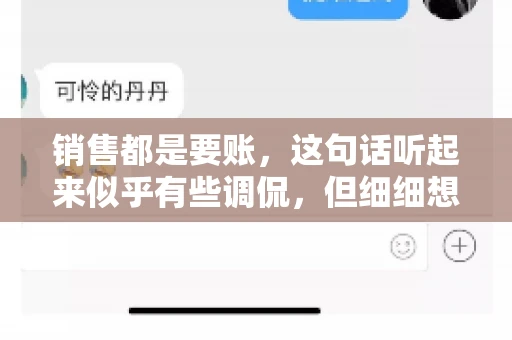 销售都是要账，这句话听起来似乎有些调侃，但细细想来，其中却蕴含着销售的艰辛与无奈。在销售行业中，要账确实是一项不可或缺的工作，它不仅考验着销售人员的沟通技巧，更考验着他们的耐心和毅力。今天，我们就来聊聊销售与要账的那些事儿。
