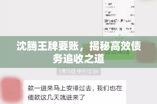 沈腾王牌要账，揭秘高效债务追收之道
