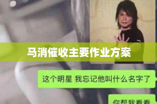 马消催收主要作业方案