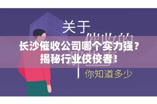 长沙催收公司哪个实力强？揭秘行业佼佼者！